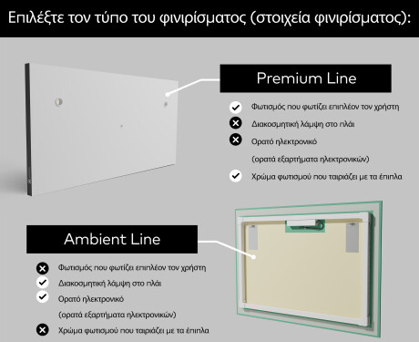 Φωτιζόμενος Καθρεπτης LED L61 #2